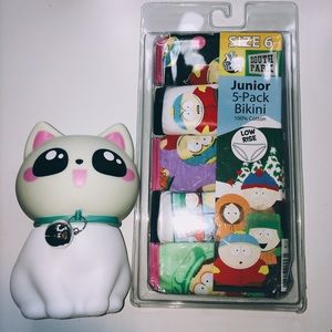 South Park 5 Bikini Panties Junior Size 6 SEALED